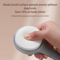 Multi-Function Lotion Sunscreen Ointment Applicator Long Handle Body Cleaner Shower Brush Free Sunscreen Back Applicator white