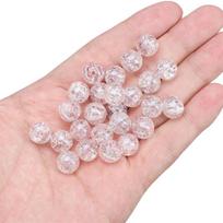 20pcs High White Floral Smudged Glass Beads DIY Bracelet Necklace Earrings Jewelry Accessories 10mm 20pcs/bag#A01