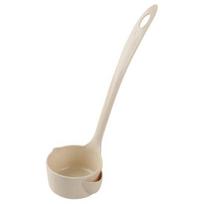 Kitchen Utensils Food Grade Safe with Hanging Hole Remove Oil Separation Kitchen Gadgets Soup Oil Spoon smėlis
