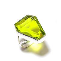 Natural Peridot Gemstone Handmade 925 Sterling Silver Gift Ring Size 7 G8P48 yellow