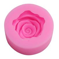 Žydinčios rožės formos silikoninė fondanto, muilo, pyrago formelė, keksiukų, želė, saldainių, šokolado formelė pink