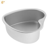 Širdies dugno aliuminio lydinio torto forma skarda kepimo forma 6inch gray