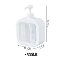 Muilo dozatorius baltas skystas losjonas rankų siurblys muilo dozatorius, užpildomas šampūno buteliukas, plastikinis vonios losjono buteliukas 500ML balta