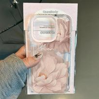 White Flowers iPhone Case for Apple Phone 15 14 13 12 11 Xsmax X Xs XR 15 Promax-Transparent Clear Soft Silicone Phone Cover for Lady Girls Women Apple Xsmax gray