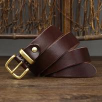 Moteriškas odinis diržas su žalvarine sagtimi, moteriškas pirmos klasės karvės odos retro mados minimalizmo universalus kelnių diržas 120cm brown