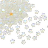 Antikinės penkiakampės žvaigždės karoliukai AB spalvos pentagramos stikliniai karoliukai 1000 vnt. 8mm 1000pcs