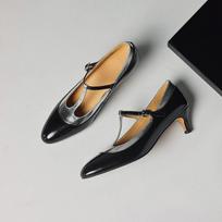 Krazing Pot Sheepskin Pointed Toe Stiletto Med Heels Autumn Summer Shoes Buckle Women Mary Janes Mixed Color Fashion Pumps 34 sidabras