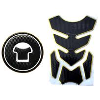 Motociklo kuro bako lipduko dangtelio trinkelės lipduko apsaugos rinkinys, skirtas Yamaha Suzuki Ducati 1200 Kawasaki Honda GSXR600/750 R1 R6 D Gold Edge black