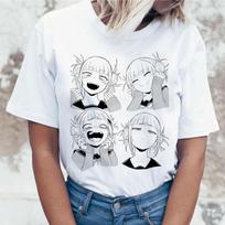 Female Cartoon T Shirt Women Harajuku Boku No Hero Academia Anime T Shirt Senpai Funny S balta