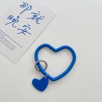 „Anti-Lost Love Heart“ raktų pakabukas Mobiliojo telefono dirželis Žiedas pakabukas Telefonas Pakabinamas dirželis Minkštas silikoninis apyrankės apyrankės priedai gray