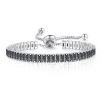 Tennis Bracelet for Woman Trendy Simple Adjustable Rose White Gold Color Bracelets Fashion Jewelry