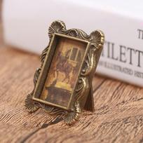 Lėlių namelio mini aksesuarai Personality Texture Metal Vintage Po Frame brown