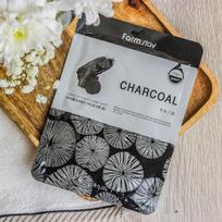 FARMSTAY VISIBLE DIFFERENCE MASK SHEET CHARCOAL, Moisturizing,Korean Cosmetics, Kbeauty, sample