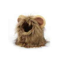 Cute Lion Mane Cat Wig Hat Funny Pets Clothes Cap Fancy Party Dogs Cosplay Costume Kitten Hat with Ears Accessories Cat Costume S ruda