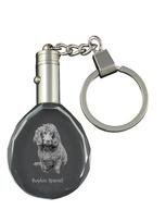 Boikino spanielis, pelkinis pudelis - pakabukas su šuns nuotrauka, krištolinis raktų pakabukas dovanų dėžutėje, unikali Art-Dog dovana skaidri