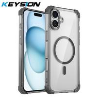 KEYSION Transparent Case for MagSafe for iPhone 16 Pro Max HD Clear TPU+PC Shockproof Phone Back Cover for iPhone 16 Plus for iPhone 16 juoda