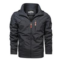 Step into the new spring and autumn large size jacket men's windproof and waterproof outdoor hooded jacket men's jacket M