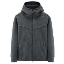 Jacket Men's Plus Size Hooded Top Big Pocket Jacket Stream Sports Casual Clothing M gray