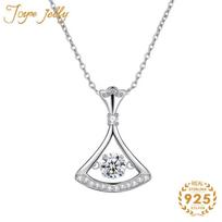 Trendy S925 Natural Moissanite Pendant Necklace Sterling Silver 925 Jewelry Women's Clavicle Chain GRA Certificate