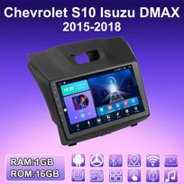 2 DIN Android Carplay Radijo imtuvas automobiliui Chevrolet S10 Isuzu DMAX 2015-2018 Multimedijos grotuvas Pagrindinis įrenginys Stereo GPS Navigacija BT WIFI 2+32GB 1+16GB blue