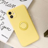 Su žiedo laikikliu telefono dėklas, skirtas Samsung Galaxy S24 Ultra S23 S22 S21 Plus A13 A52 A53 A54 TPU minkštas galinis dangtelis For Galaxy S21 geltona