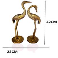 Metal Swans Pair Saras Flamingo Cranes Love Birds Figurine Decorative Set of 2 for Home Decor