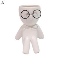Succulent Pot Eye-catching Creative Elegent Style Shape Ceramic Plant Pot Sitting Party Human Shaped Gifts Planter For Household Decoration A balta
