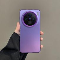 Skirta Vivo X100 dėklas vivo X100 Pro telefono dėklas vivo x100 Ultra viršelis vivo X100S x100s Pro prabangus metalinis Aurora odos matinis viršelis Vivo X100 blue