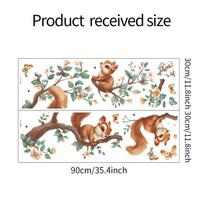Animacinis voveraitė lipa į medį drugelis vaikų kambarys darželis foninis išdėstymas sienų lipdukai 30*90CM*2PCS/fun-c30