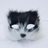 Halloween Fox Animal Mask Girl Dance Costume Cat face mask party dress up half face plastic mask fox mask black