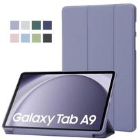 Trisluoksnis PU odinis minkštos nugaros stovas planšetinis kompiuteris, skirtas Galaxy Tab A9 8,7 colio SM X110 X115 dėklas, ypač plonas smūgiams atsparus apsauginis dangtelis Tab A9 (8.7 inch) gray
