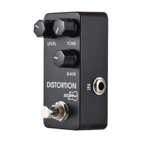 ZORY Gitaros Iškraipymo Efektų Pedalas LYGIS/TONAS/GAIN DC 9V 6,35 mm Įvesties/Išvesties Sąsaja Aliuminis juoda