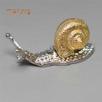 Kūrybinis varlės sraigės formos lazdelės kūgio smilkalų laikiklio lėkštės dekoravimas namų dekoras Gold Snail
