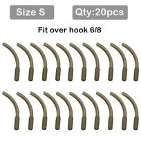20x Carp Fishing Hook Long Aligner Anti Tangle Sleeve Hair Rigs Terminal Tackle 2.5cm Size L/S Fishing Tackle Accessories