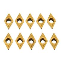 10 vnt DCMT070204 YBC251 peiliai aukso karbido įdėklai CNC tekinimo staklės, skirtos neapdorotam plieno ir nerūdijančio plieno apdailai ir pusiau apdailai 10pcs