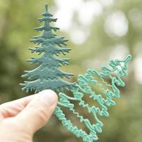 Kalėdų eglutės Metalo pjovimo štampai Trafaretas Scrapbooking Pasidaryk pats albumas Antspaudas Popierius Kortelės Reljefinis Dekoras Rankdarbiai Peilio forma 1PC