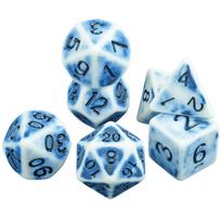 Polyhedral Dice Set 7pcs DND Dice Retro Effect D4, D6, D8, D10, D%, D12, D20 Game Dice for Role Playing Game Table Board Game Accessories gray