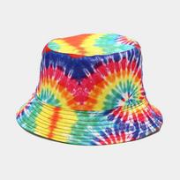 3D spausdintas raštas žvejo skrybėlė tie dye dvipusė kibirėlio skrybėlė vyrams moterims vasarai lauke apsauga nuo saulės skėtis skrybėlė M（56-58cm） black