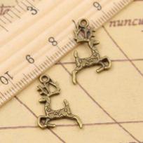 20 vnt. Pakabukai Kalėdiniai Sika elniai 22x14mm Tibeto bronzos sidabrinės spalvos Pakabukai Antikiniai papuošalų gamybai „pasidaryk pats“ Rankdarbiai