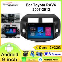 Android Auto Intelligent Car Radio For Toyota RAV4 3 XA30 2007-2012 Multimedia Player 2 Din Stereo Screen GPS Navigation Carplay gray