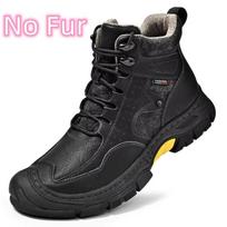 FashionMen Lace-Up Mens Motocross Boots All-match Hiking Ankle Boots 2024 New Male Comfortable Sneakers Leather Fashion Walking Shoes 38 black