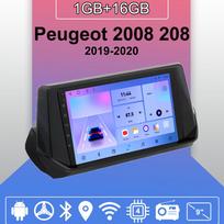 Automobilio radijas Android Auto Carplay, skirtas Peugeot 2008 208 2019-2020 Multimedijos grotuvo galvos blokas Stereo GPS navigacija BT WIFI 1+16GB 1+16GB pink
