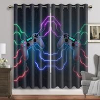 Cool Game Controller Gamepad Switch Boy Window Curtains Blinds For Living Room Kids Bedroom Bathroom Kicthen Door Home Decor2Pcs W65X60H(cm)X2Pcs&Hook