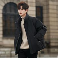 Stand-up Collar Light Down Jacket Men's New High-end Winter Thickened Youth Ruffian Jacket Short M juoda