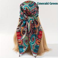 Šilkinė skara, atlasinė kvadratinė skara moterims, gėlėta kaklaskarėle, moteriška nauja galvos juosta, plaukų juosta Spausdinti Foulard Hijab Apvyniojimai Bandana XXS black
