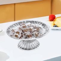 Akrilinis stendas vaisiams ir keksiukams, padėklas su pagrindu namų užkandžiams 20cm gray