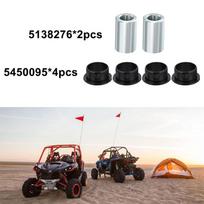 6PCS for RZR/Genera Series Black/Silvery Front & Rear Control Arms Bushing Kit 5450095,5138276