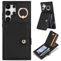 Piniginė Kortelių Lizdas Laikiklis Žiedas Telefono Dėklas Skirtas Samsung Galaxy S24 S22 Plus S23 FE Note 20 Ultra A55 A15 A25 A35 A54 A53 A14 5G Galaxy A55 5G balta