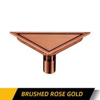 Brushed Gold Drain Siphon Triangle Cover Floor Clean Strainer Rustproof Deodorization Type Stainless Steel Accessories gray