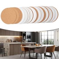 60pcs Cork Coasters Cork Mats Cork Backing Sheets Adhesive Cork Coaster Round For Coasters DIY Christmas Decorations For Home CHINA